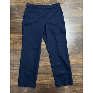 J. Crew Women's Tall Kate Straight-Leg Stretch Pant BP376 Navy Size 14T